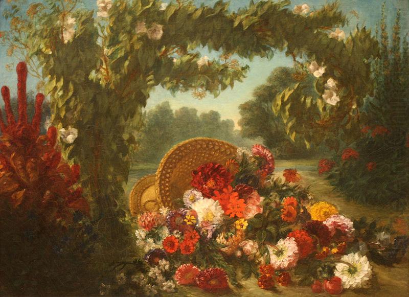 Eugene Delacroix Basket of Flowers china oil painting image